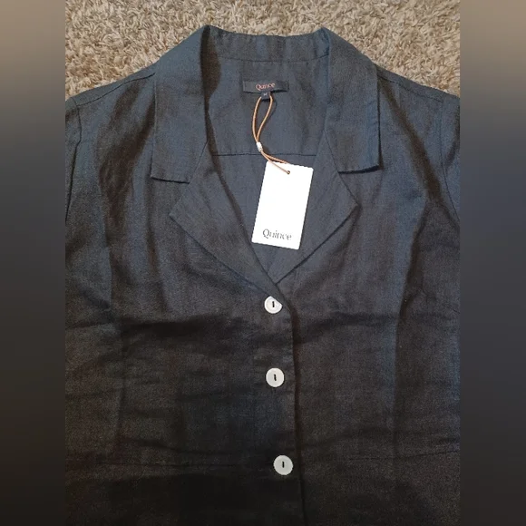 NWT Quince Button Down Linen Dress, Medium - Picture 3 of 8